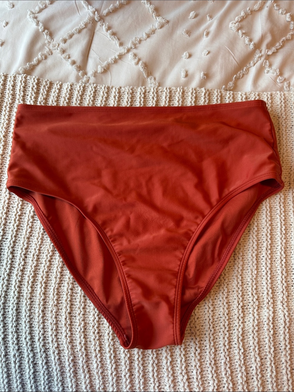 High-Waist Rust Bikini Bottom - Women's Swimwear